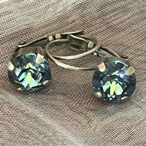Sabika Jewelry - SABIKA | Aqua Blue Crystal Earrings